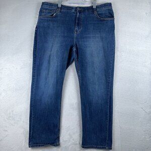 Eddie Bauer Jeans Mens Size 40X30 Straight Leg Specially Dyed Mid Rise Blue
